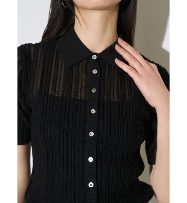 ELENDEEK「SHEER PLEATS KT TOP」|ニット・セーター|