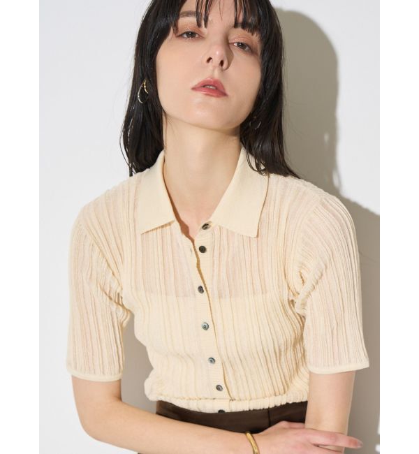 ELENDEEK「SHEER PLEATS KT TOP」|ニット・セーター|