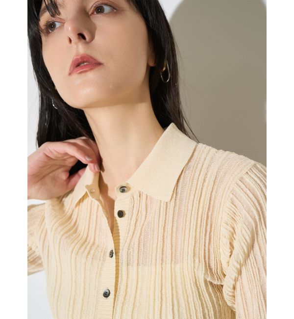 ELENDEEK「SHEER PLEATS KT TOP」|ニット・セーター|
