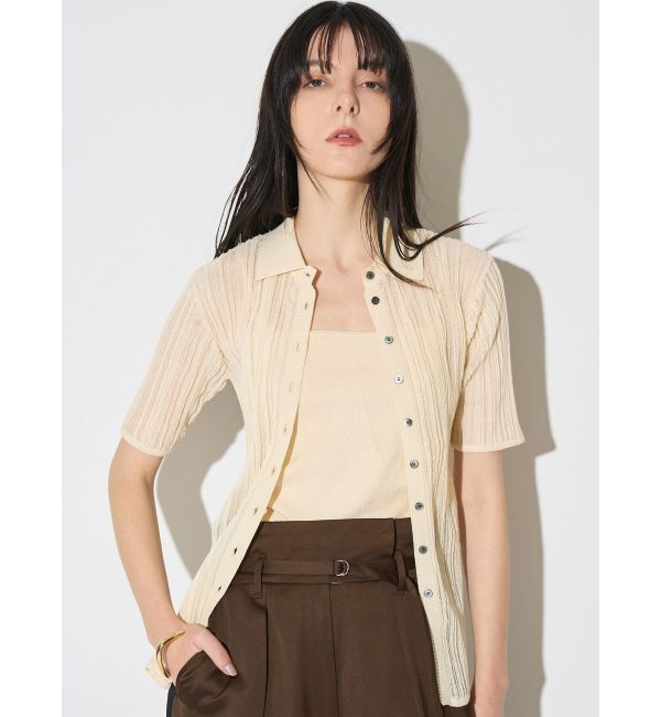 ELENDEEK「SHEER PLEATS KT TOP」|ニット・セーター|