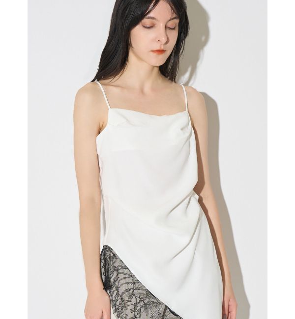 ELENDEEK「ASYMMETRY DRAPE CAMI」|キャミソール|