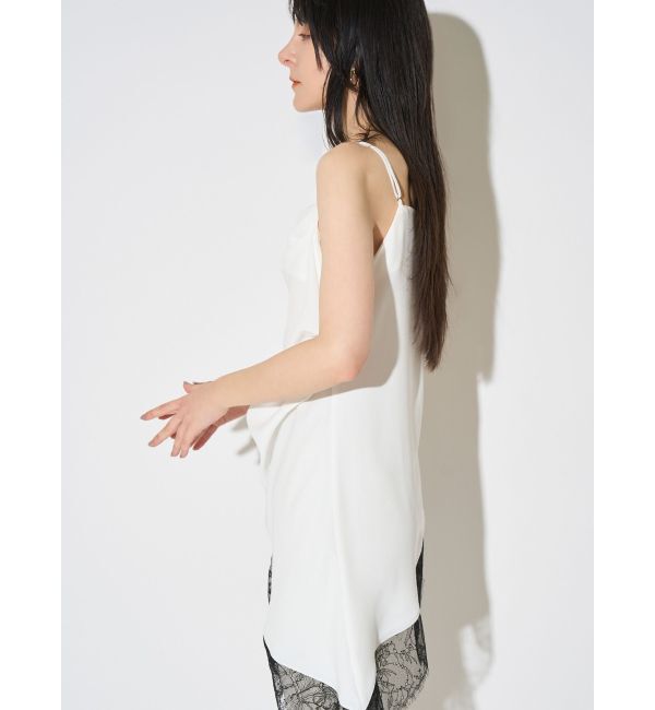ELENDEEK「ASYMMETRY DRAPE CAMI」|キャミソール|