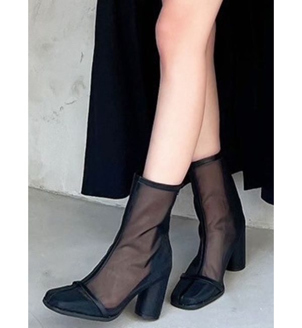 RESEXXY「メッシュショートブーツ」|ショートブーツ|ブラック