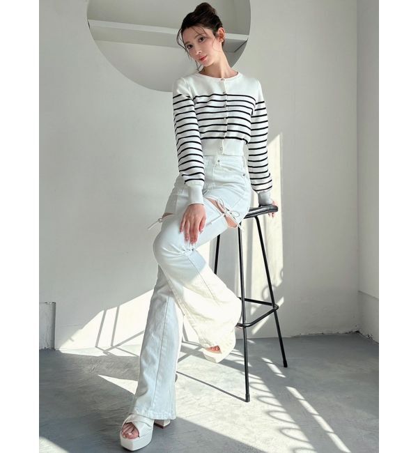 RESEXXY「カットアウトリボンデニムパンツ」|その他|