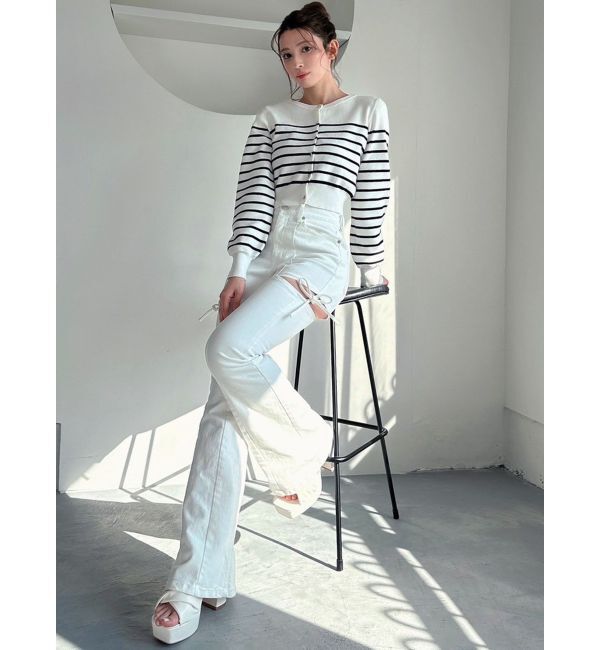 RESEXXY「カットアウトリボンデニムパンツ」|その他|