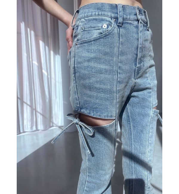 RESEXXY「カットアウトリボンデニムパンツ」|その他|