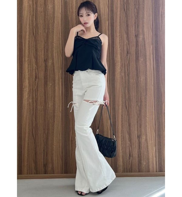 RESEXXY「カットアウトリボンデニムパンツ」|その他|