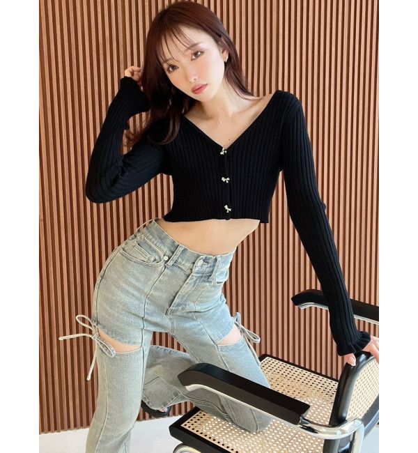 RESEXXY「カットアウトリボンデニムパンツ」|その他|