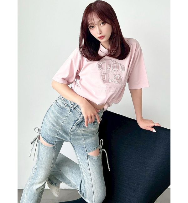 RESEXXY「カットアウトリボンデニムパンツ」|その他|