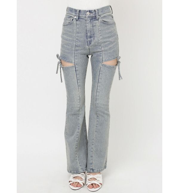 RESEXXY「カットアウトリボンデニムパンツ」|その他|