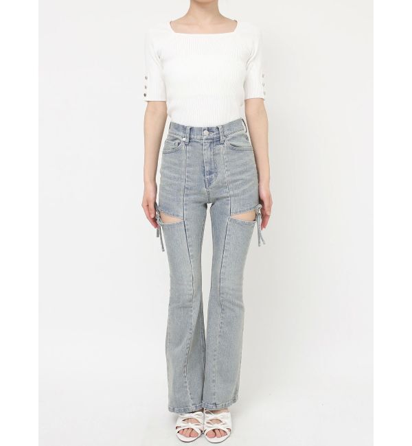 RESEXXY「カットアウトリボンデニムパンツ」|その他|