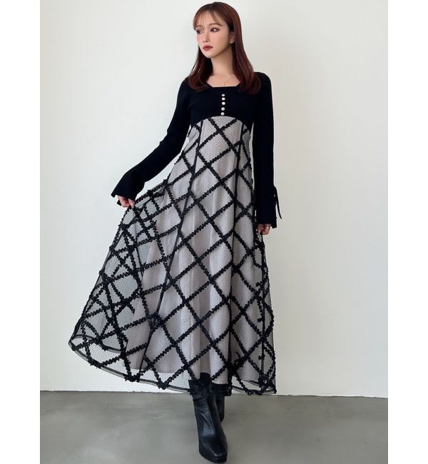 RESEXXY「ドッキングニットフレアワンピース」|ワンピース|