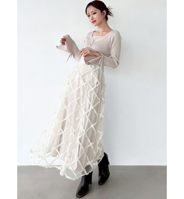 RESEXXY「ドッキングニットフレアワンピース」|ワンピース|