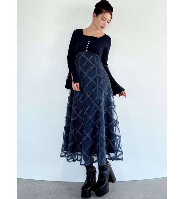 RESEXXY「ドッキングニットフレアワンピース」|ワンピース|