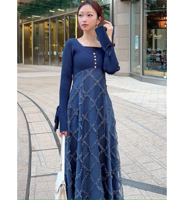 RESEXXY「ドッキングニットフレアワンピース」|ワンピース|