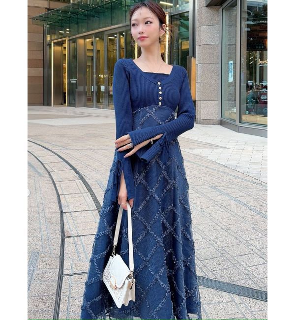 RESEXXY「ドッキングニットフレアワンピース」|ワンピース|