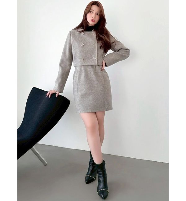 RESEXXY「ダブルブレストショートコート【セットアップ着用可能】」|その他|