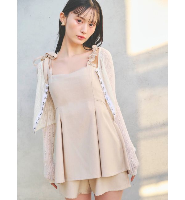 dazzlin「ペプラムロンパース」|ワンピース|アイボリー