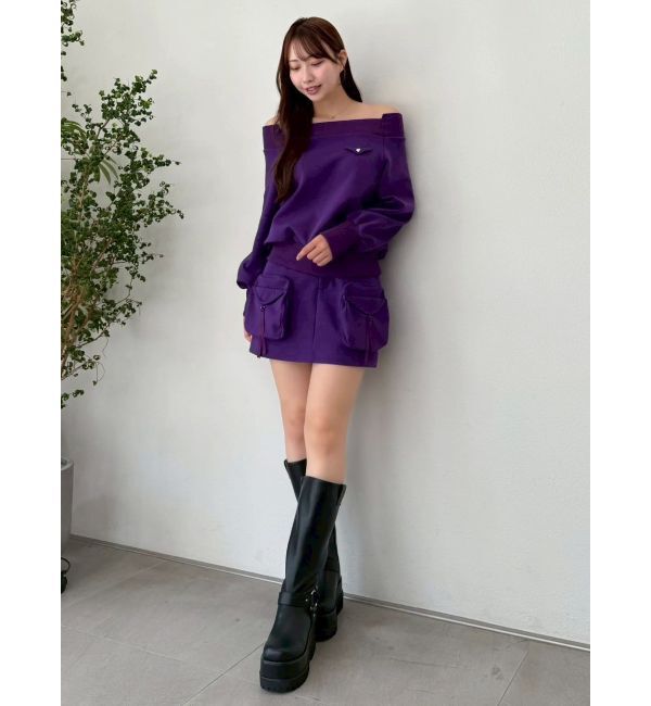 dazzlin「バイカーリングブーツ」|ロングブーツ|