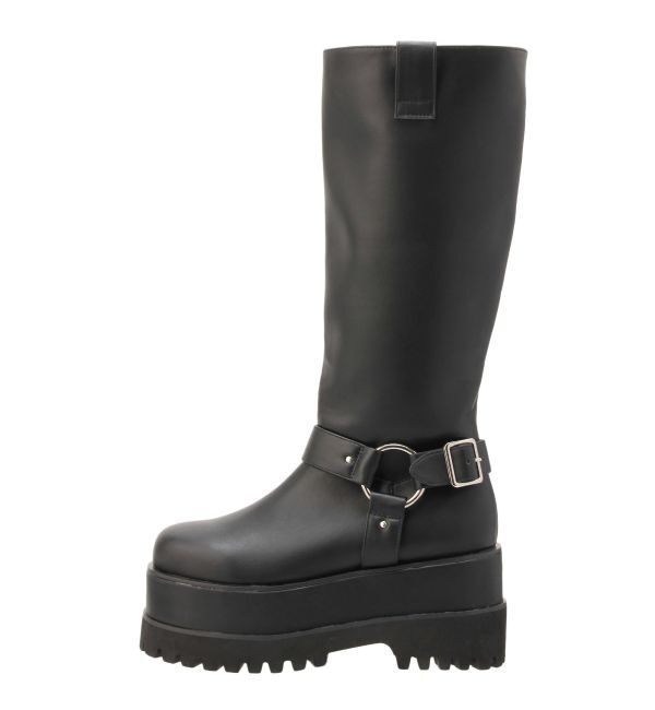 dazzlin「バイカーリングブーツ」|ロングブーツ|