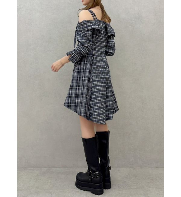 dazzlin「バイカーリングブーツ」|ロングブーツ|