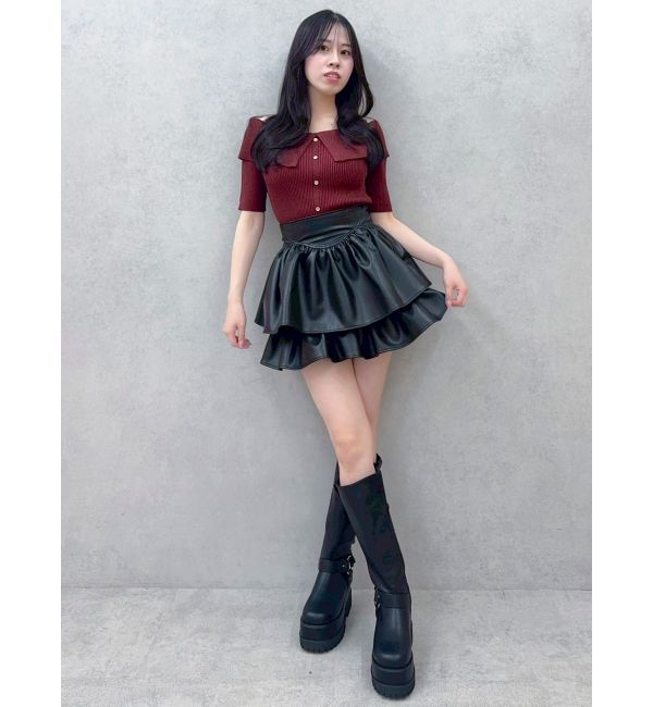 dazzlin「バイカーリングブーツ」|ロングブーツ|