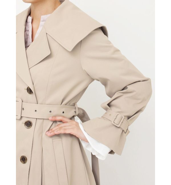 dazzlin「ビッグカラーフリルスリーブトレンチコート」|トレンチコート|