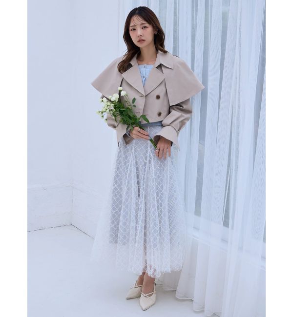 dazzlin「ケープショートトレンチジャケット」|トレンチコート|