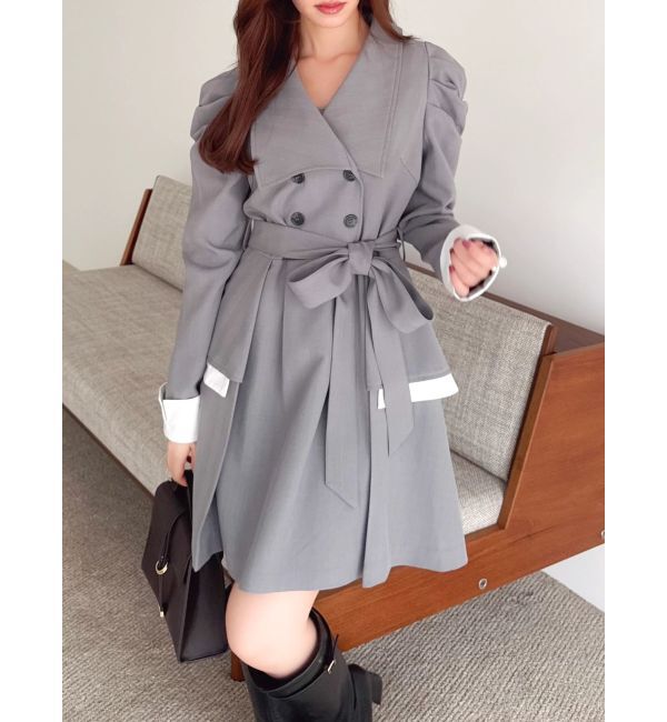 dazzlin「ビッグカラートレンチミニワンピース」|ワンピース|