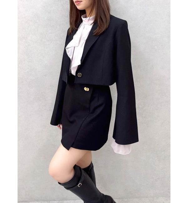 dazzlin「【WEB限定】ショートシングルジャケット」|テーラードジャケット|