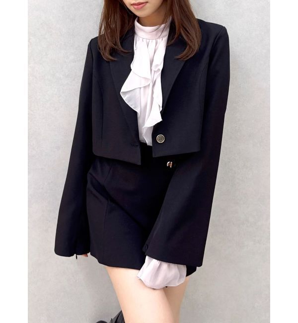 dazzlin「【WEB限定】ショートシングルジャケット」|テーラードジャケット|