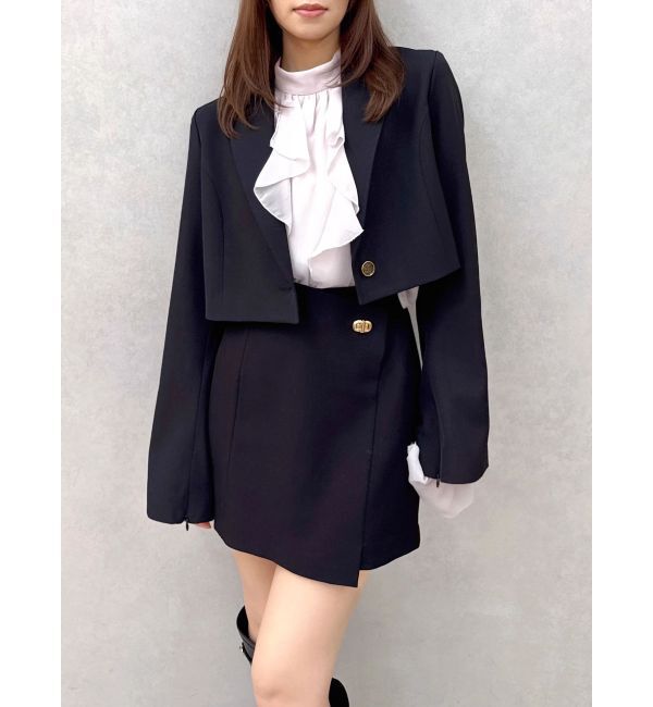 dazzlin「【WEB限定】ショートシングルジャケット」|テーラードジャケット|