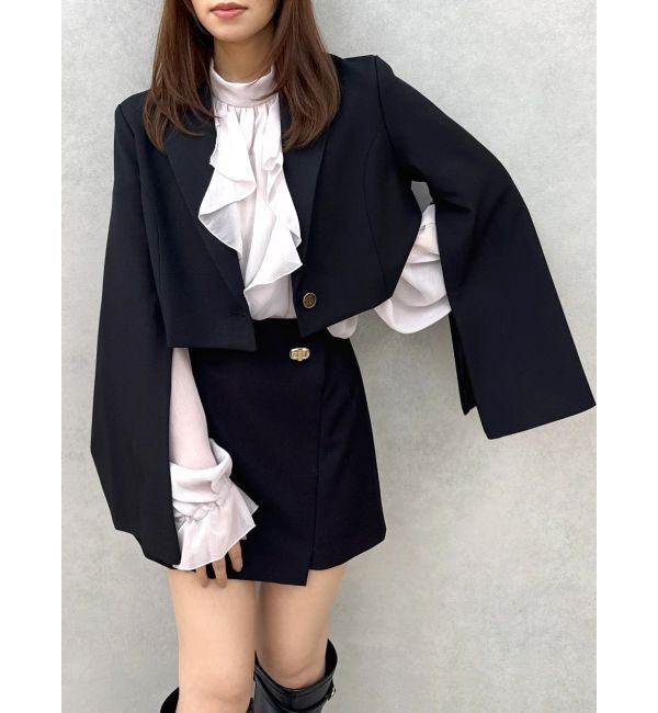 dazzlin「【WEB限定】ショートシングルジャケット」|テーラードジャケット|