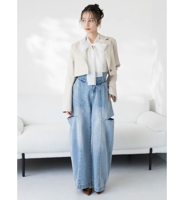 dazzlin「【WEB限定】ショートシングルジャケット」|テーラードジャケット|