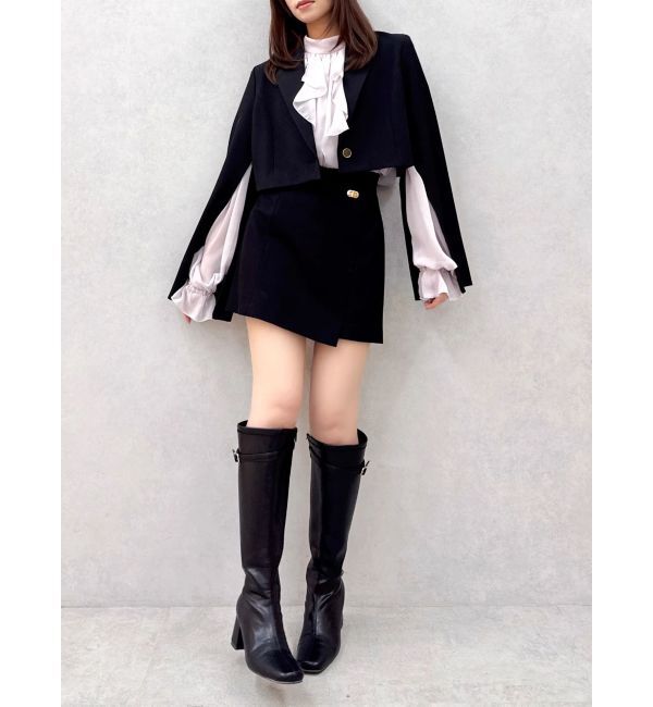 dazzlin「【WEB限定】ショートシングルジャケット」|テーラードジャケット|