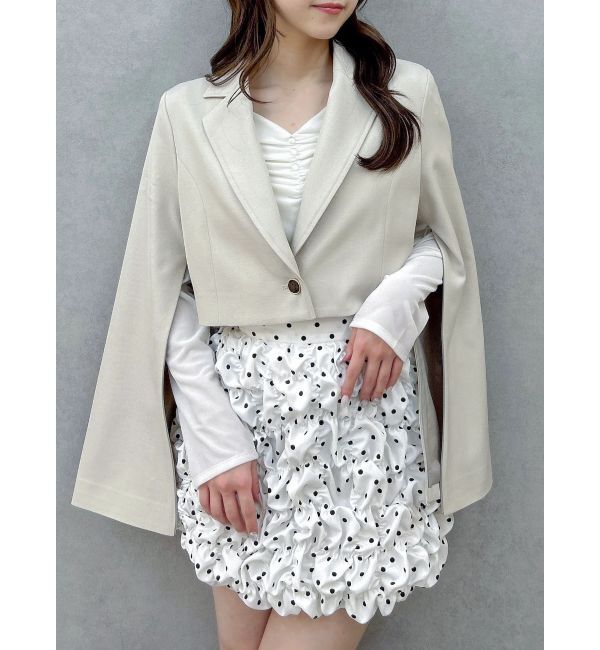 dazzlin「【WEB限定】ショートシングルジャケット」|テーラードジャケット|
