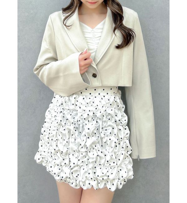 dazzlin「【WEB限定】ショートシングルジャケット」|テーラードジャケット|