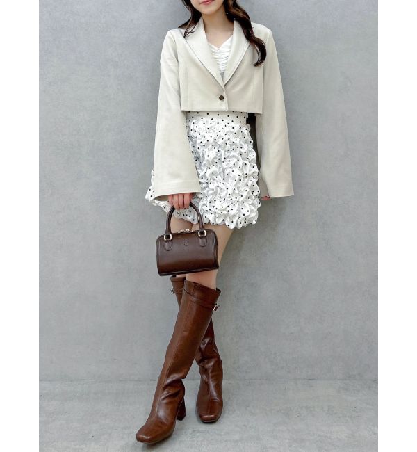 dazzlin「【WEB限定】ショートシングルジャケット」|テーラードジャケット|