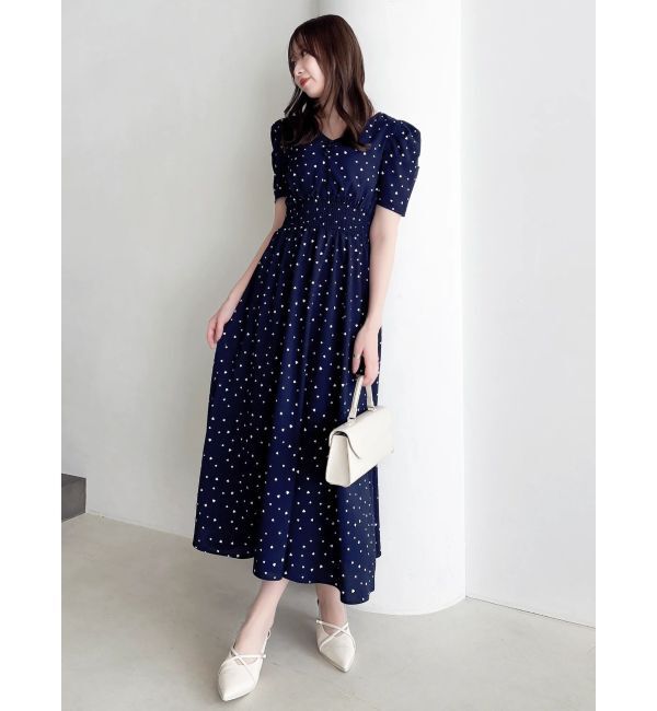 dazzlin「【WEB限定】ハートパターンシャーリングワンピース」|ワンピース|