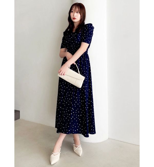 dazzlin「【WEB限定】ハートパターンシャーリングワンピース」|ワンピース|