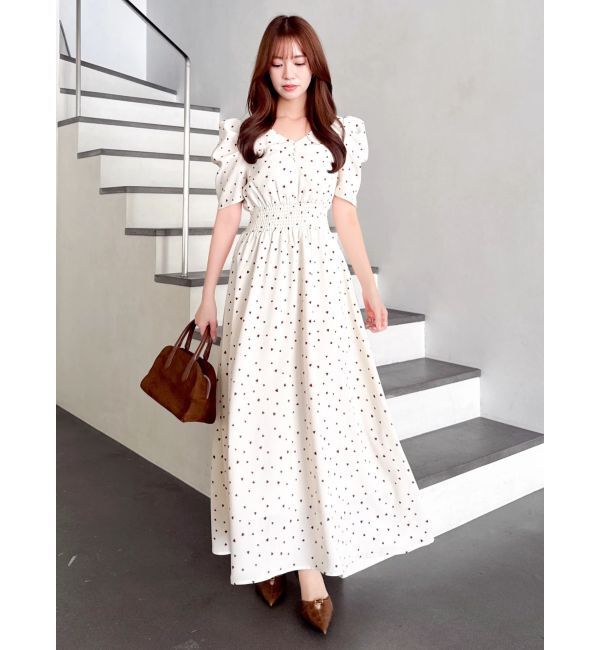 dazzlin「【WEB限定】ハートパターンシャーリングワンピース」|ワンピース|