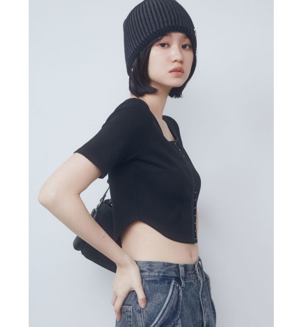 EMODA「ラウンドフックショートトップ」|Tシャツ・カットソー|