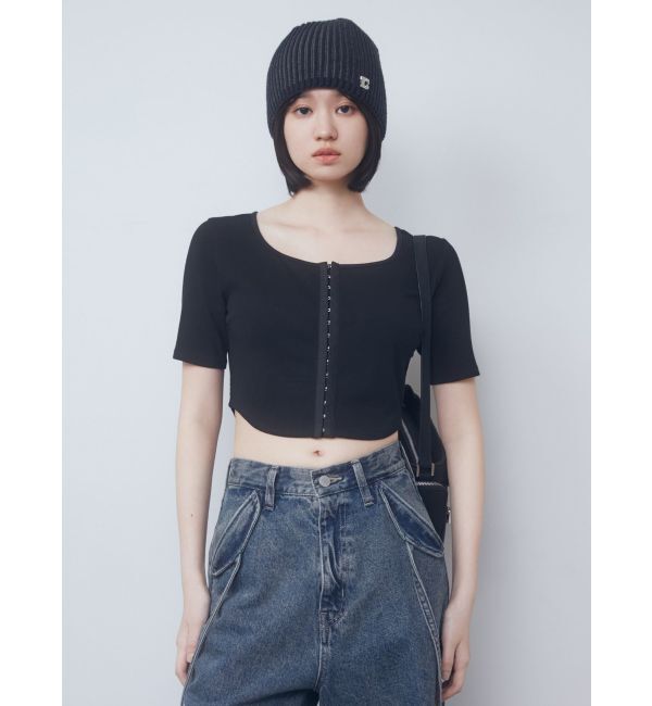 EMODA「ラウンドフックショートトップ」|Tシャツ・カットソー|