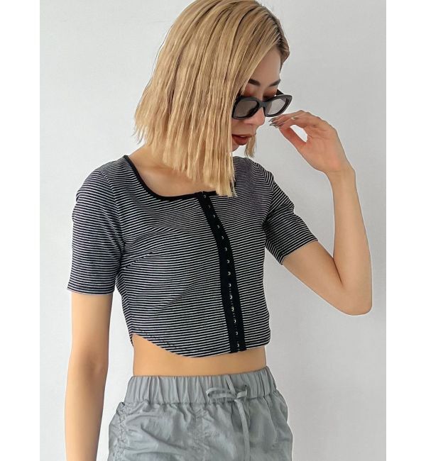 EMODA「ラウンドフックショートトップ」|Tシャツ・カットソー|