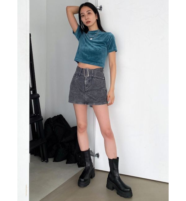 EMODA「ハイネックベロアトップス」|Tシャツ・カットソー|