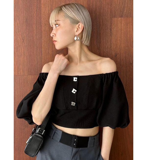 EMODA「ボックスEボタントップ」|シャツ・ブラウス|
