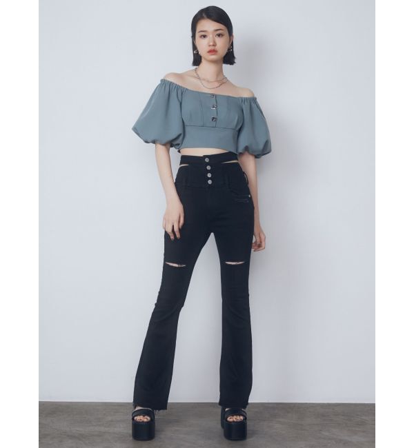 EMODA「ボックスEボタントップ」|シャツ・ブラウス|