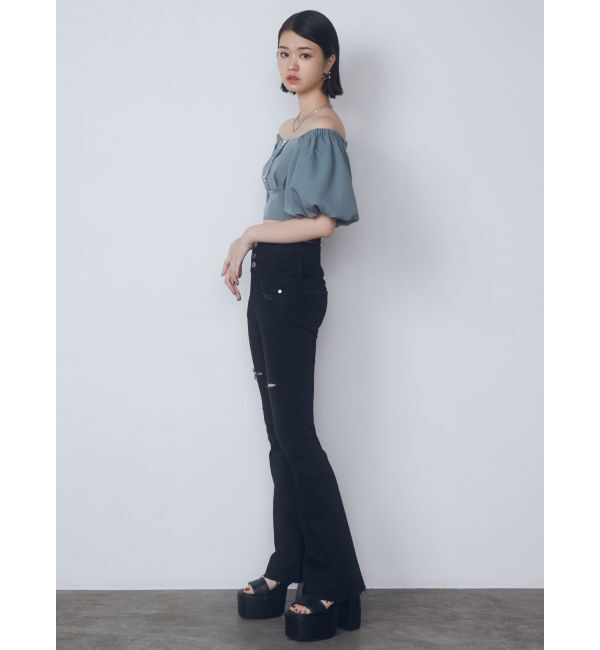 EMODA「ボックスEボタントップ」|シャツ・ブラウス|