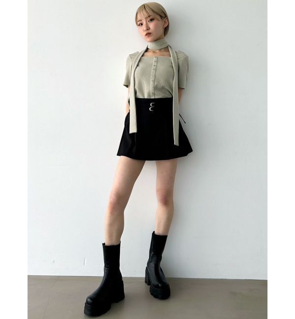 EMODA「スリムタイボタントップ」|Tシャツ・カットソー|