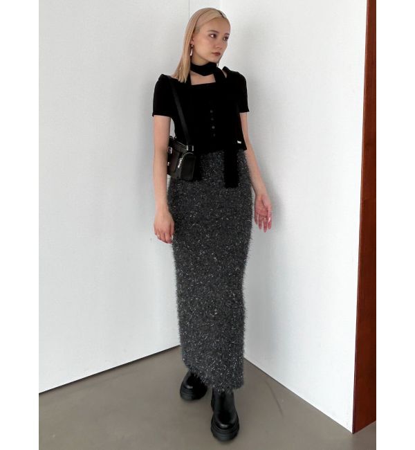 EMODA「スリムタイボタントップ」|Tシャツ・カットソー|